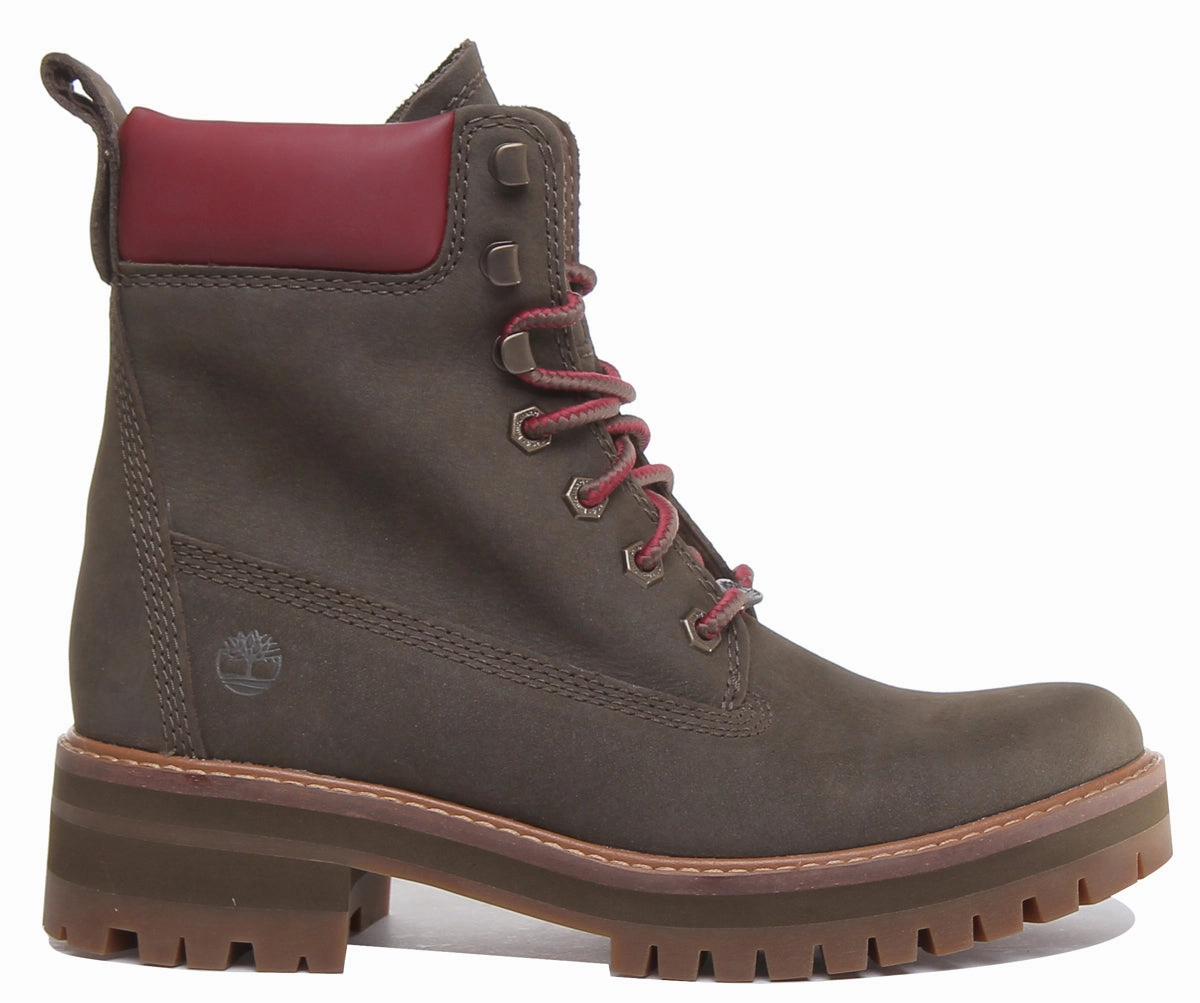 Timberland A2Dtd Courmayeur Valley Boots In Olive For Women Hard Ground