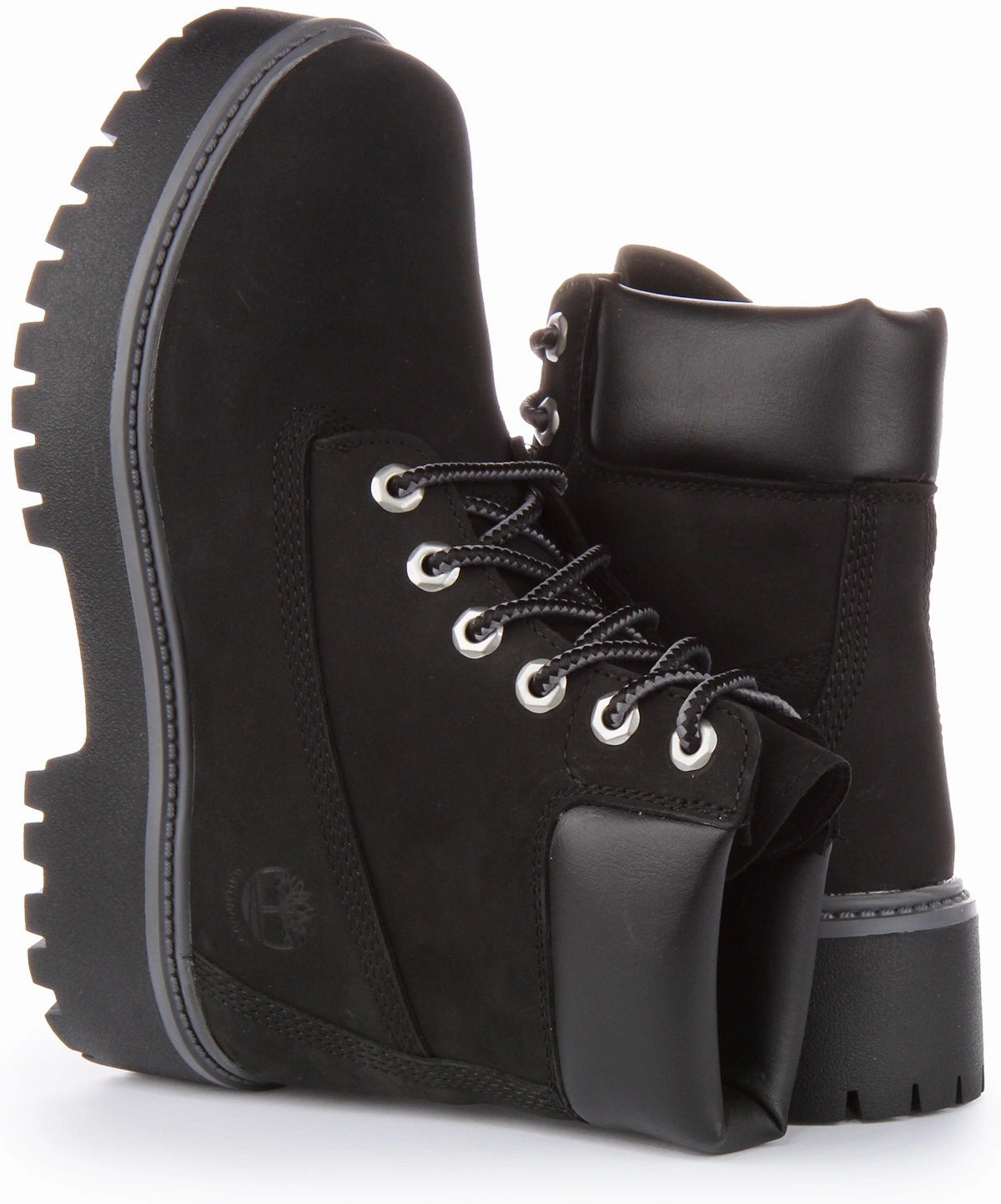 Timberland A5Rh5 6 inch Platforms In Black For Women Mountain Flex