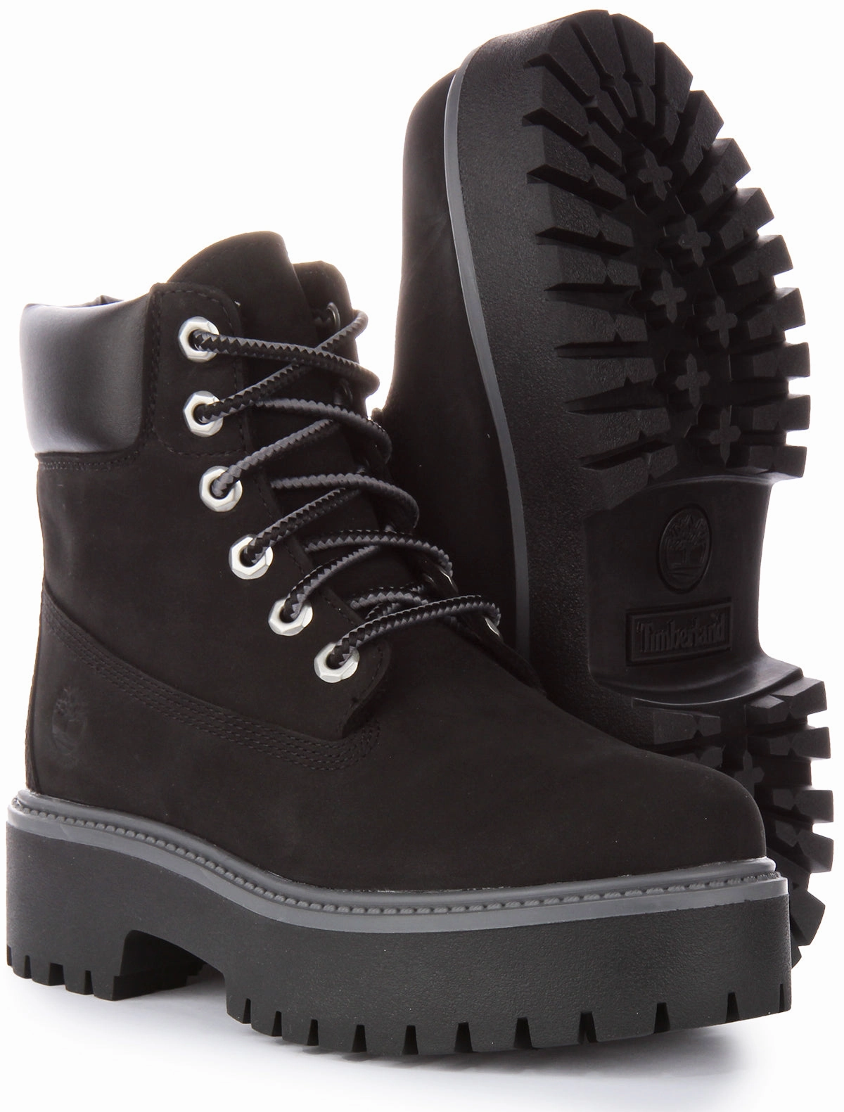 Timberland A5Rh5 6 inch Platforms In Black For Women Mountain Flex