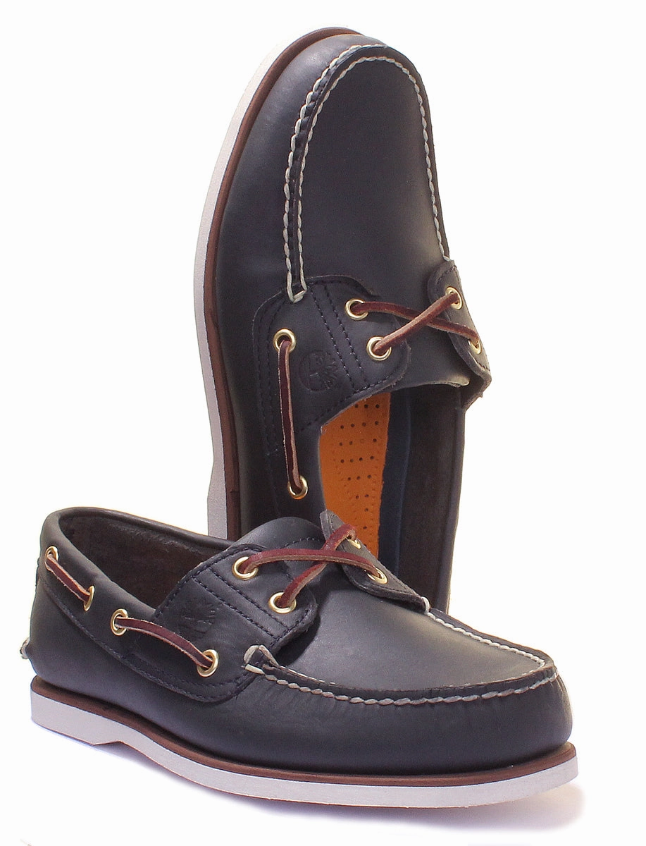 Timberland Classic Boat Shoe In Navy White For Men Stylish Design