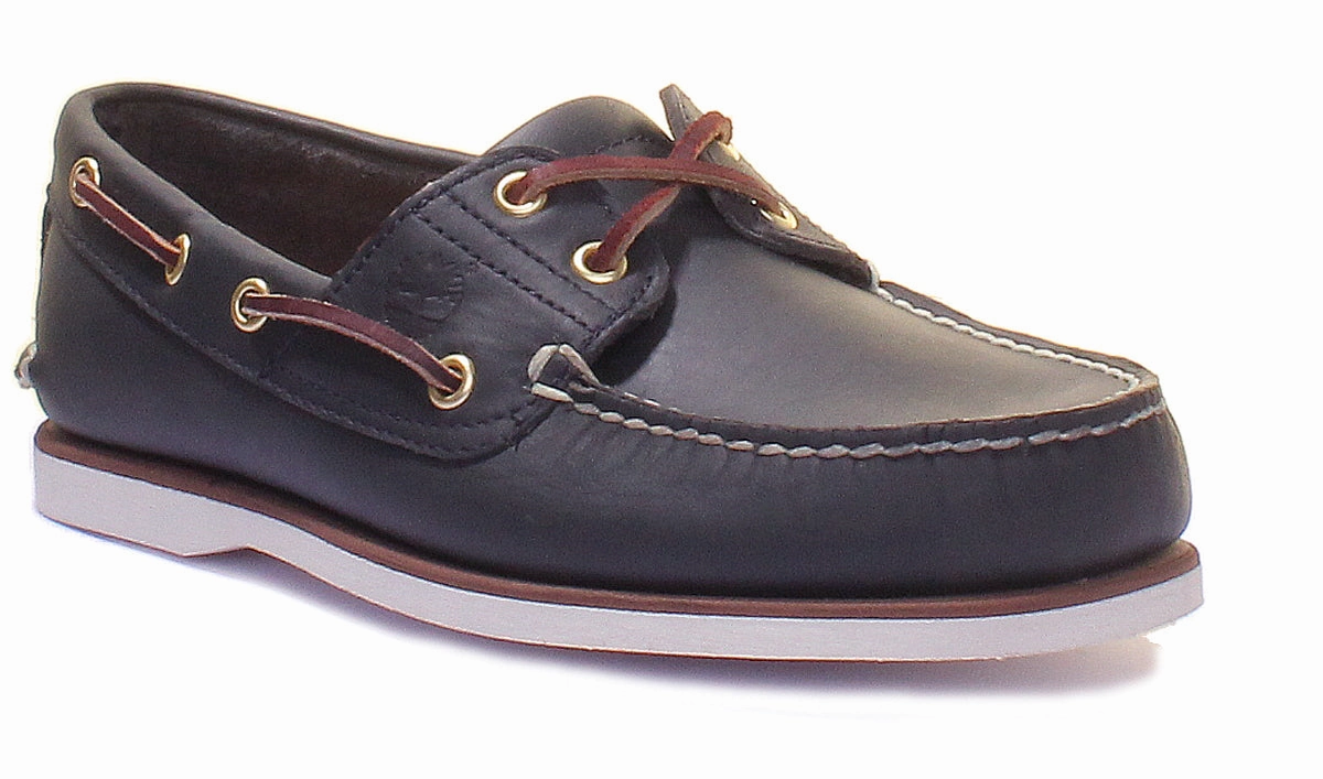 Timberland Classic Boat Shoe In Navy White For Men Soft Breeze Bright Path