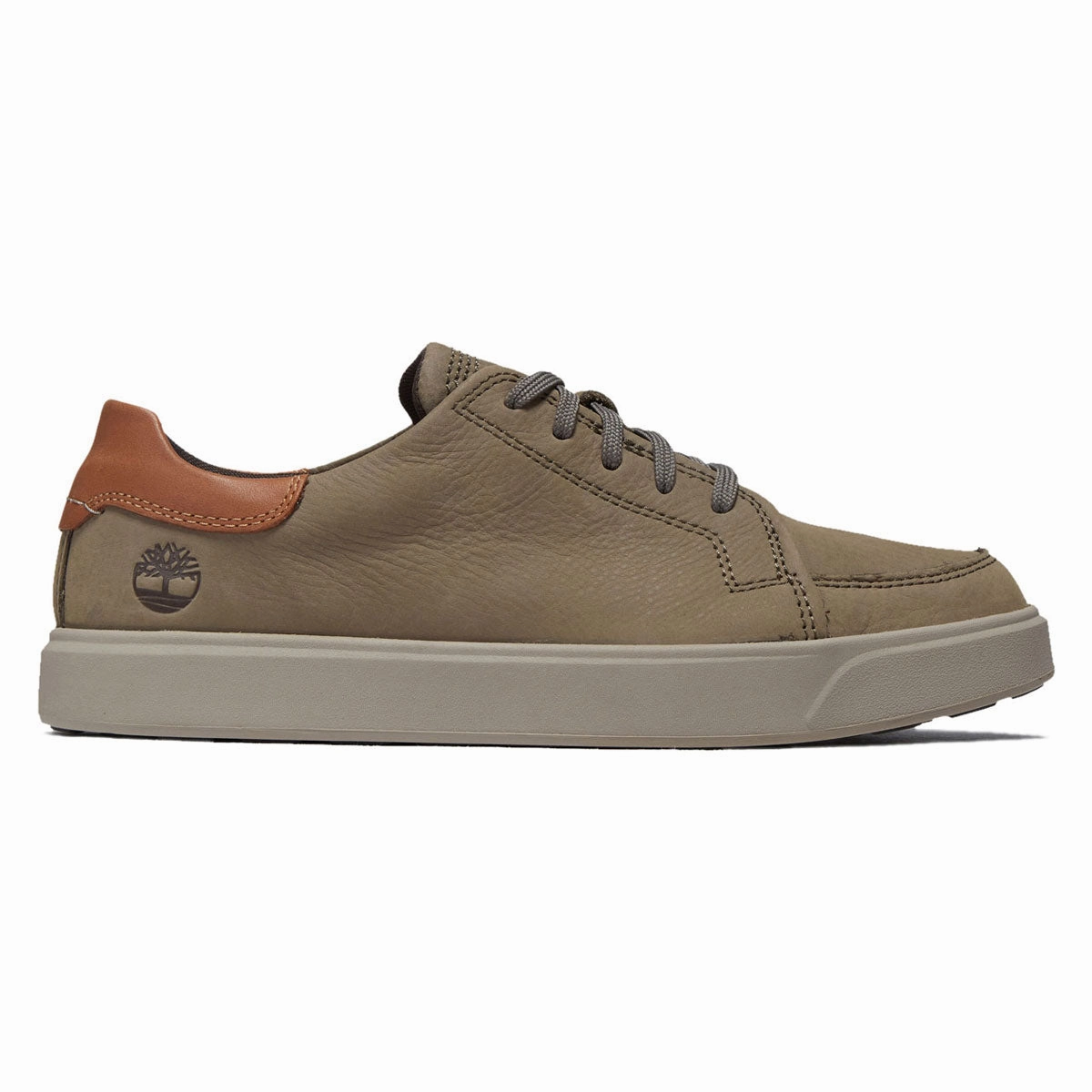 Timberland Emerson Street Low Lace Up Shoes - Medium Grey Nubuck High Traction