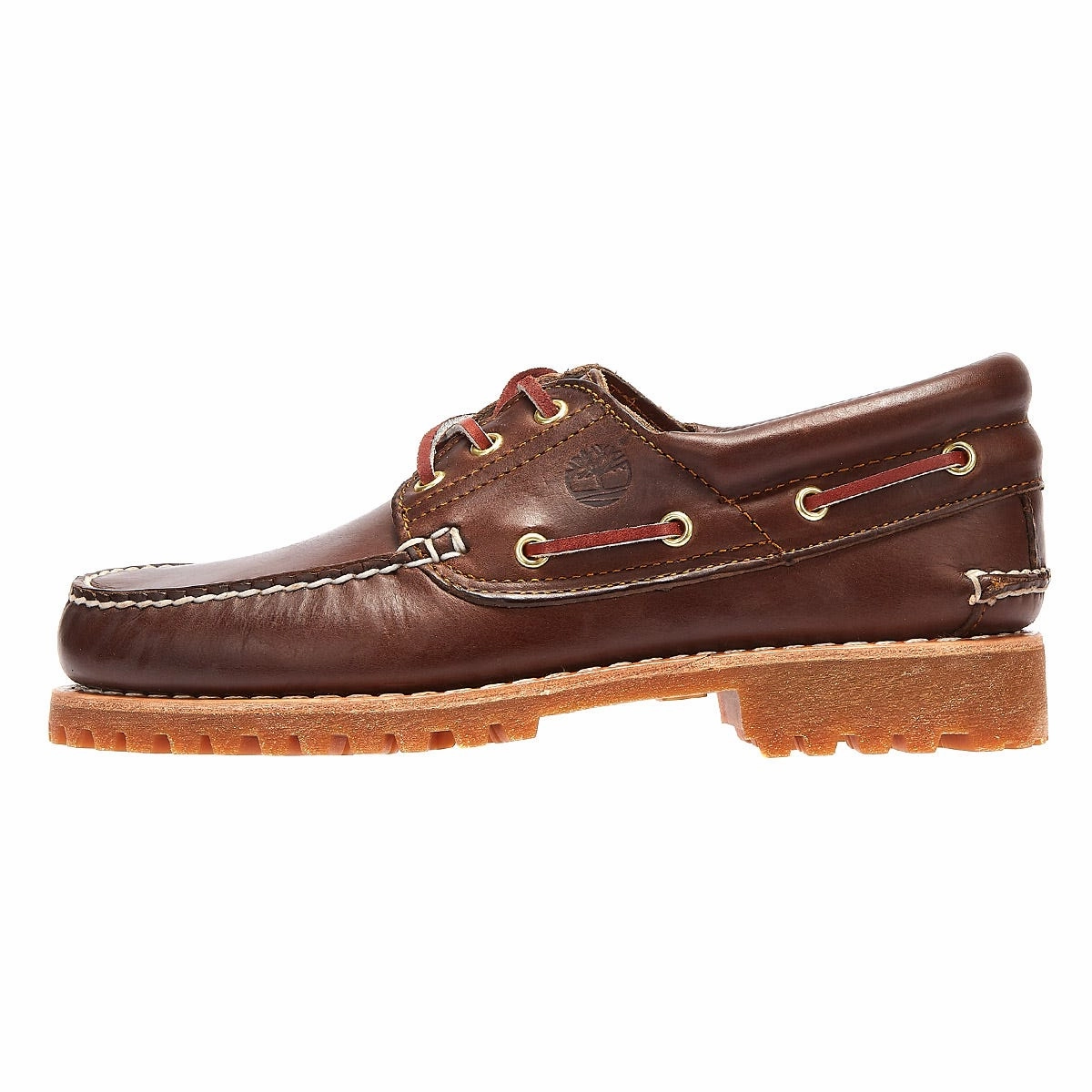 Timberland Mens Brown Traditional 3 Eye Classic Boat Shoes Quick Ease