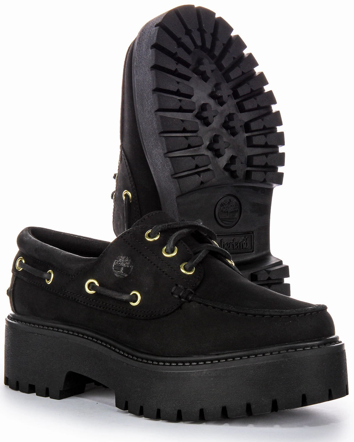 Timberland Stone Street Boat Shoe A6Ave In Black For Women Bold Step