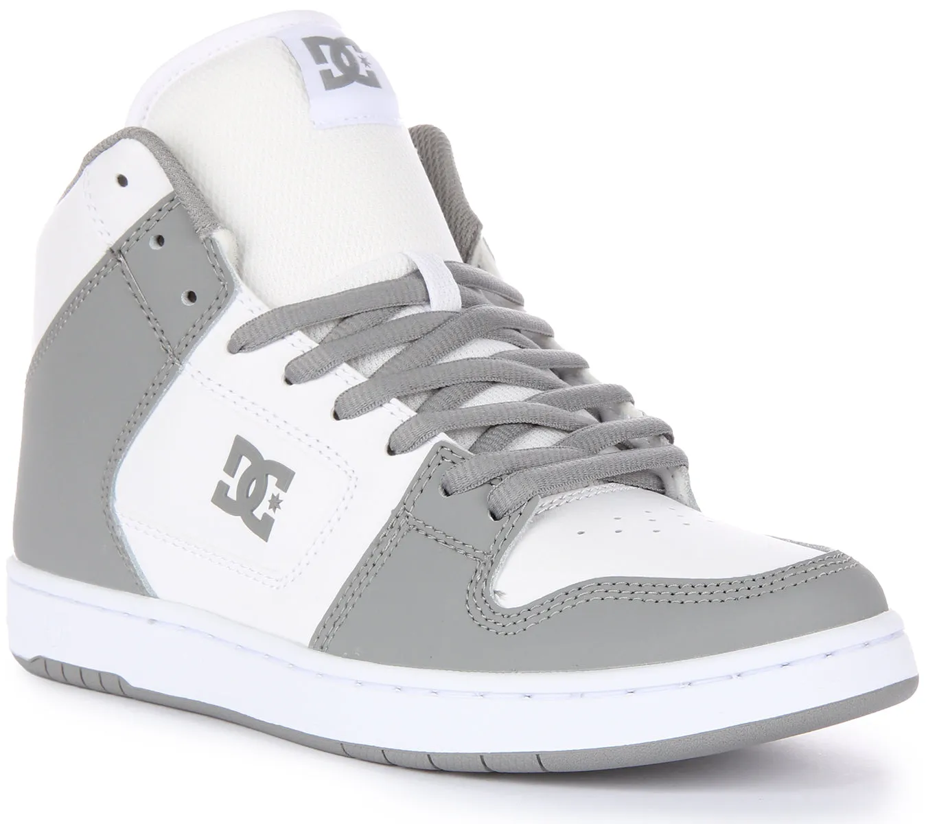 Stable Fit Foot Control Dc Shoes Manteca 4 Hi In White Grey For Men