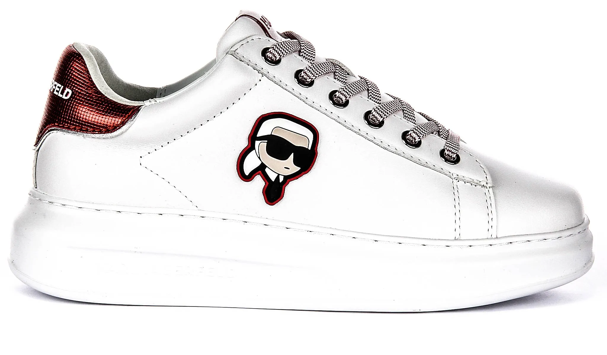 Toe Freedom Karl Lagerfeld NFT Metal mesh In White Red For Women