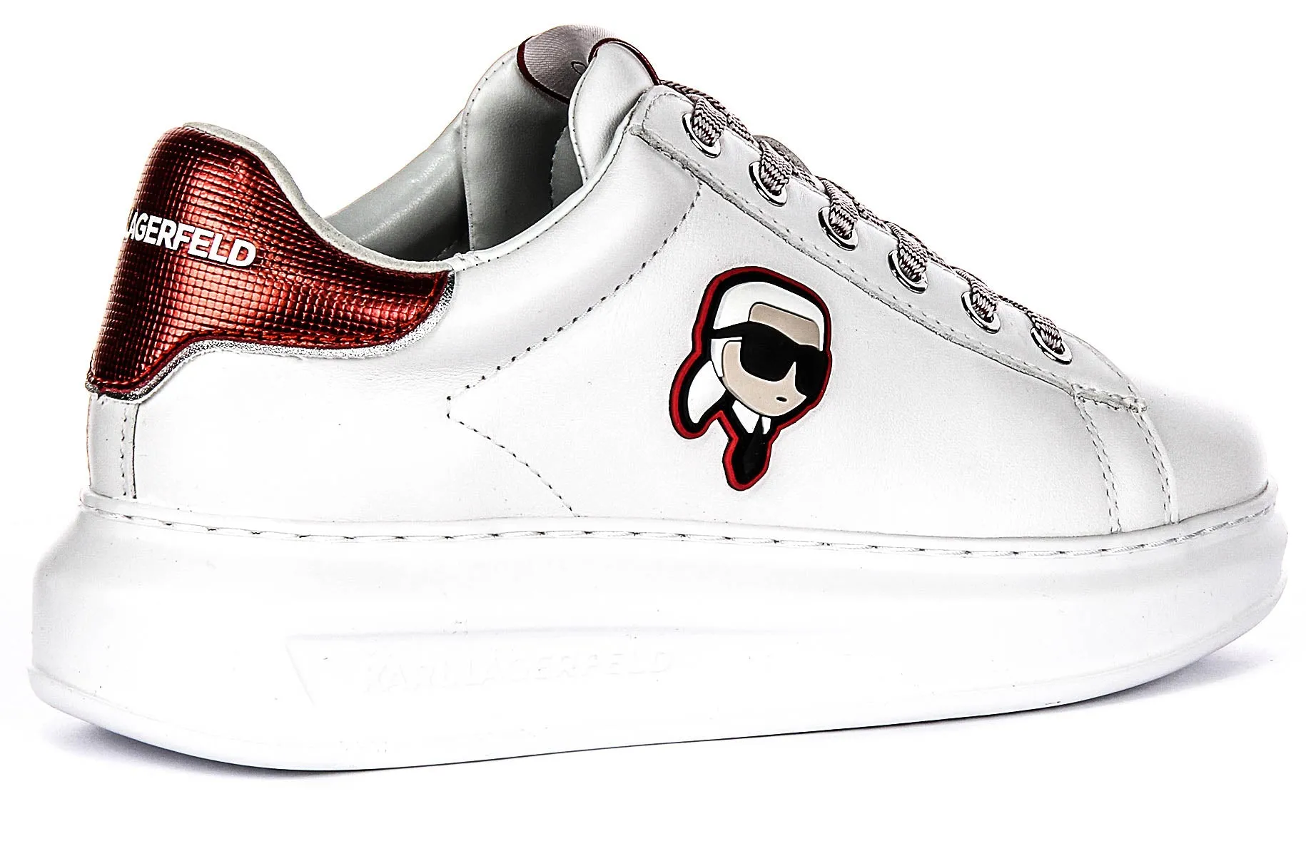 Toe Freedom Karl Lagerfeld NFT Metal mesh In White Red For Women