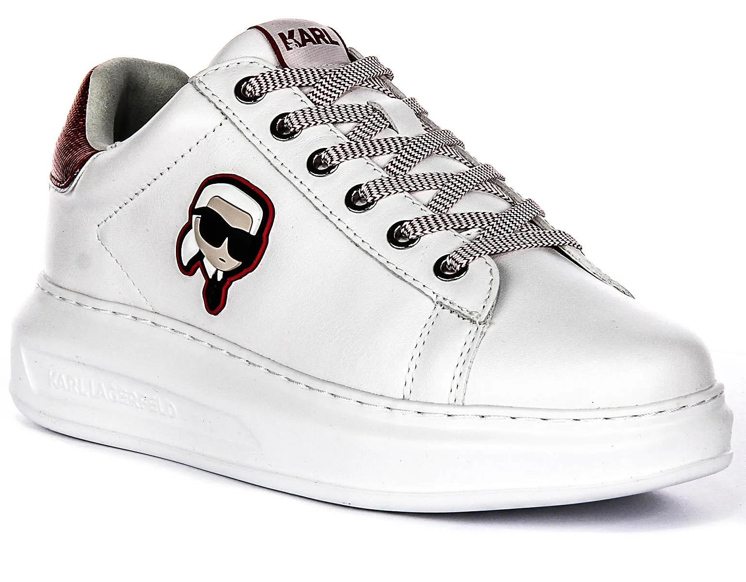 Urban Athlete Trail grip Karl Lagerfeld NFT Metal mesh In White Red For Women