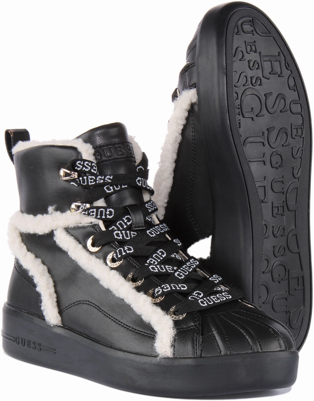 Toe Comfort Guess Ramsi High Top In Black For Women