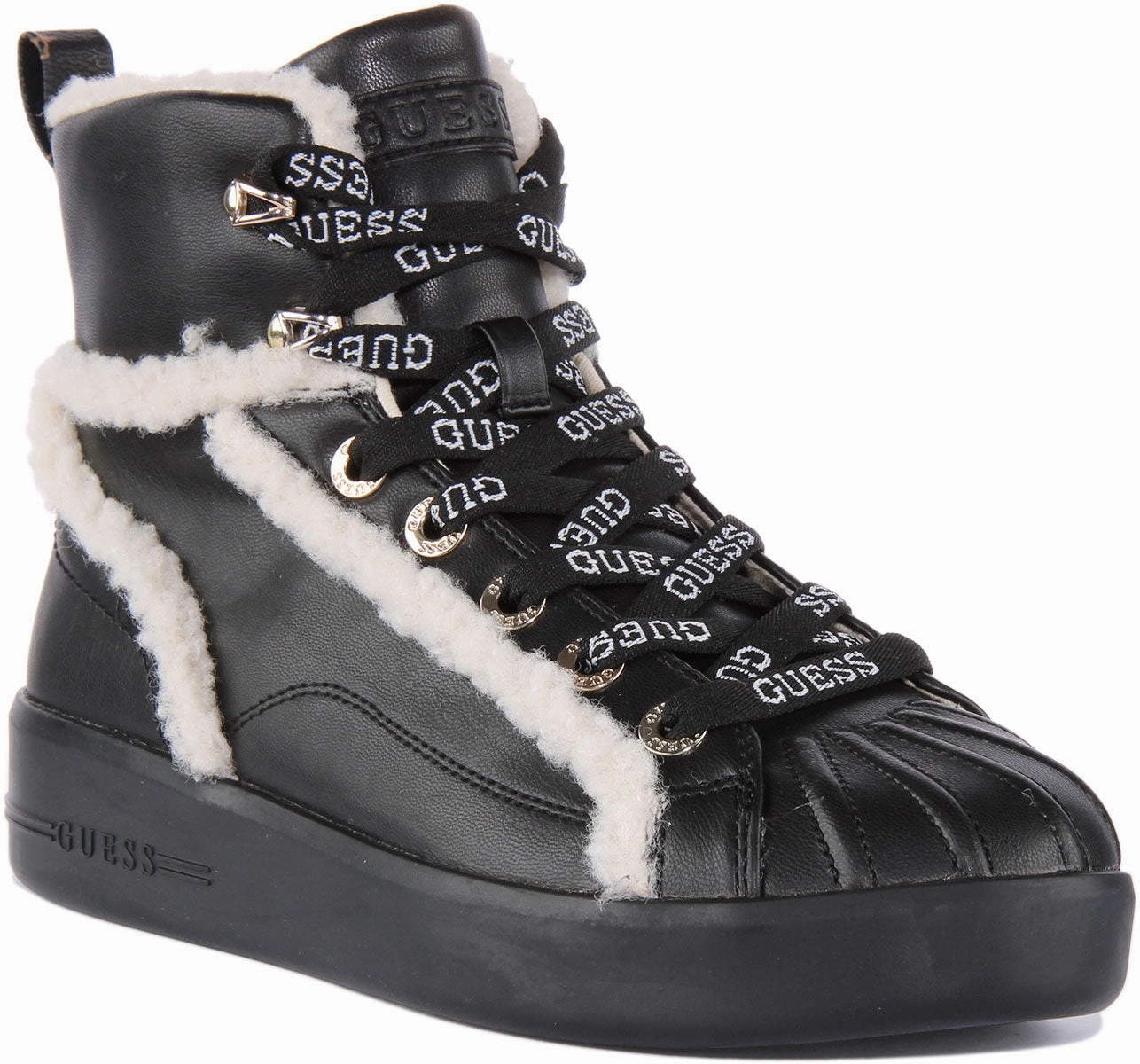 Guess Ramsi High Top In Black For Women Running Habit