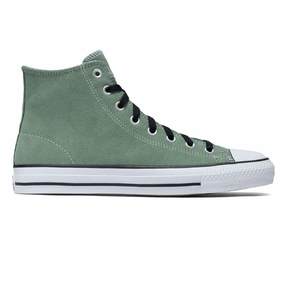 Sport Inspired Flat Grounding Converse Chuck Taylor All Star Pro Hi Shoes - Foothill Green/Black/White