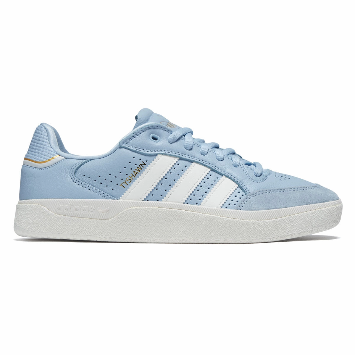 Lifestyle Choice Adidas Tyshawn Low Shoes - Clear Sky/Core White/Gold Metallic