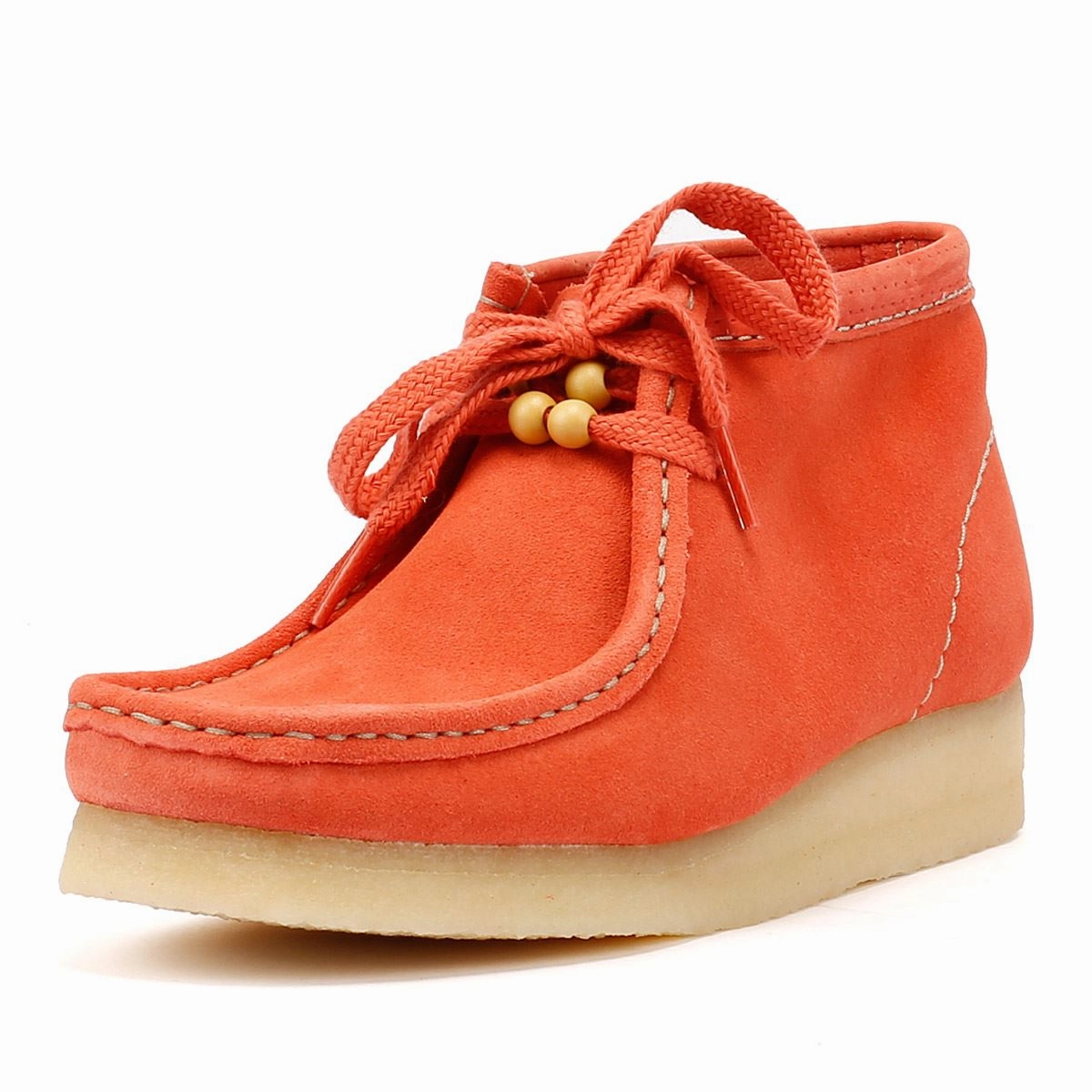 Toe Steel Clarks Originals Wallabee Suede Women's Coral Boots