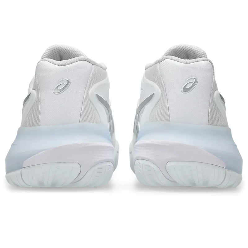 Toe Traction Asics Gel Resolution Womens Tennis Shoes - White/Pure Silver