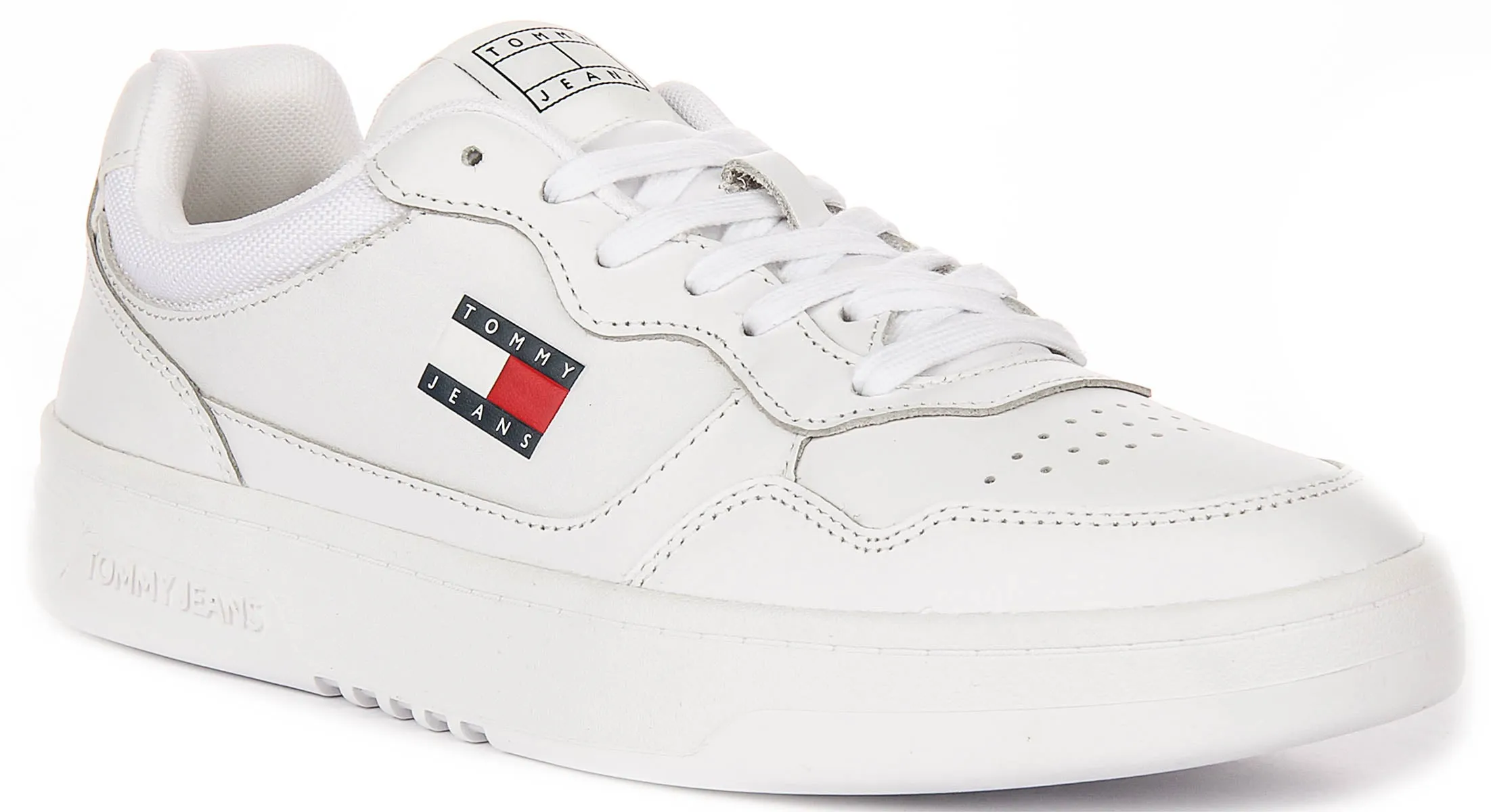 Tommy Cupsole Essential In White For Men Mesh Upper