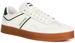 Precision fit Motion Ready Tommy Hilfiger Greenwich Leather In White Green For Men