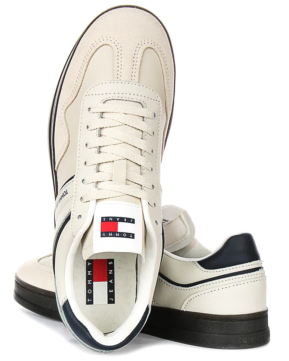 Tommy Jeans Greenwich Leather In Cream For Men Clean Step