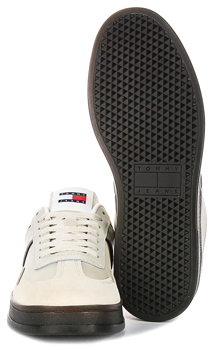 Tommy Jeans Greenwich Leather In Cream For Men Clean Step