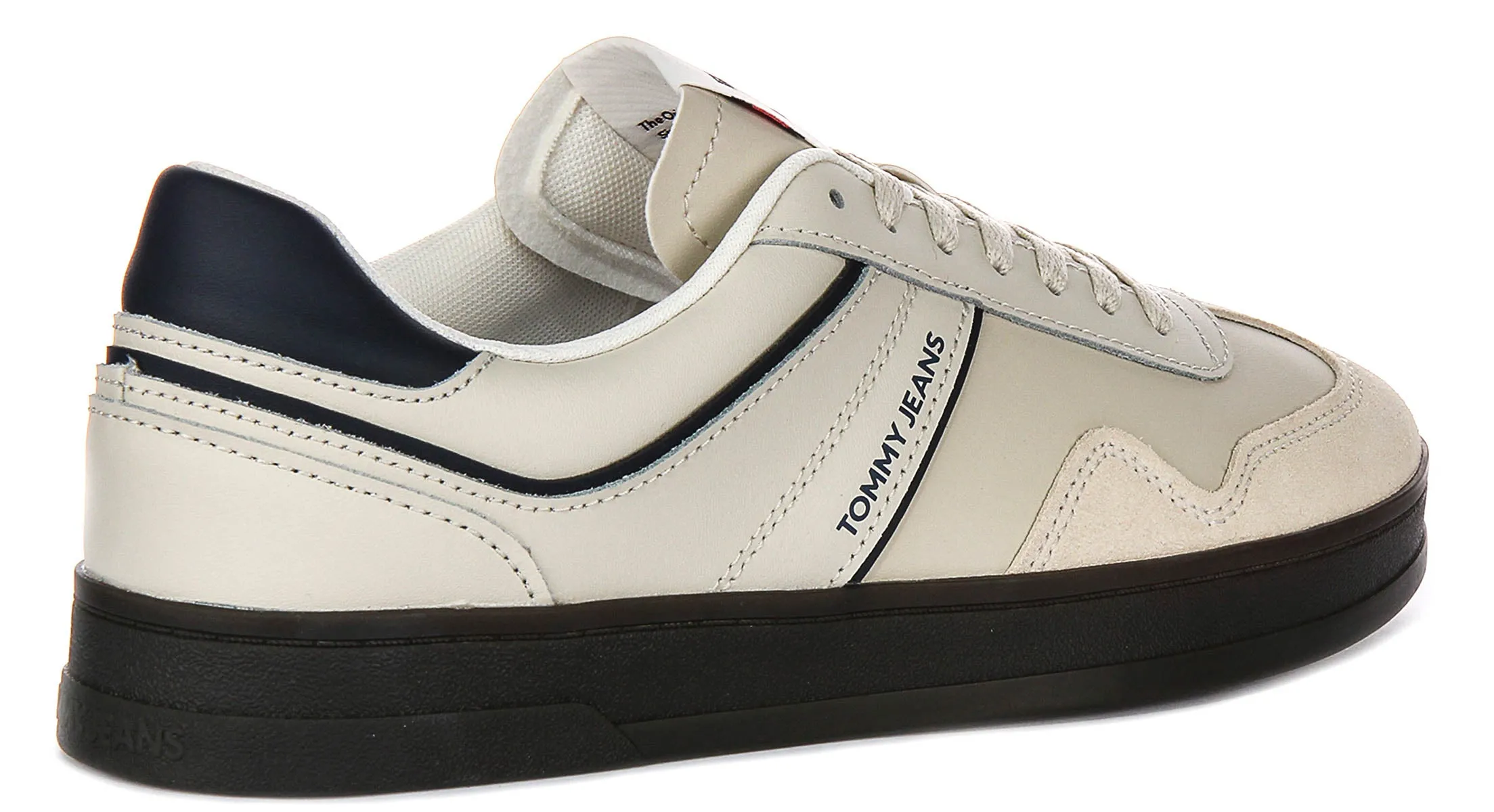 Tommy Jeans Greenwich Leather In Cream For Men Clean Step
