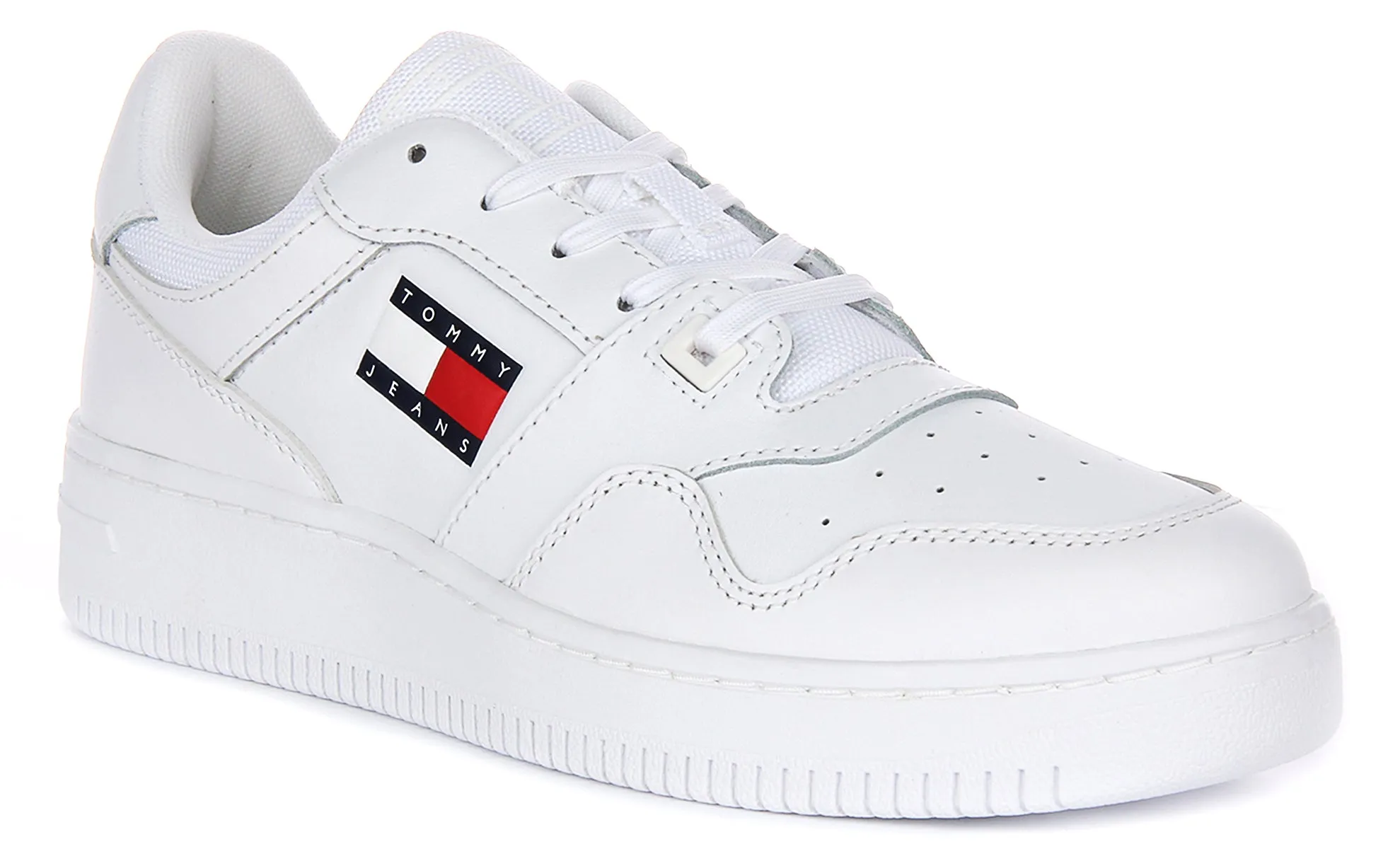 Tommy Jeans New Retro Sneaker In White For Men Custom Fit