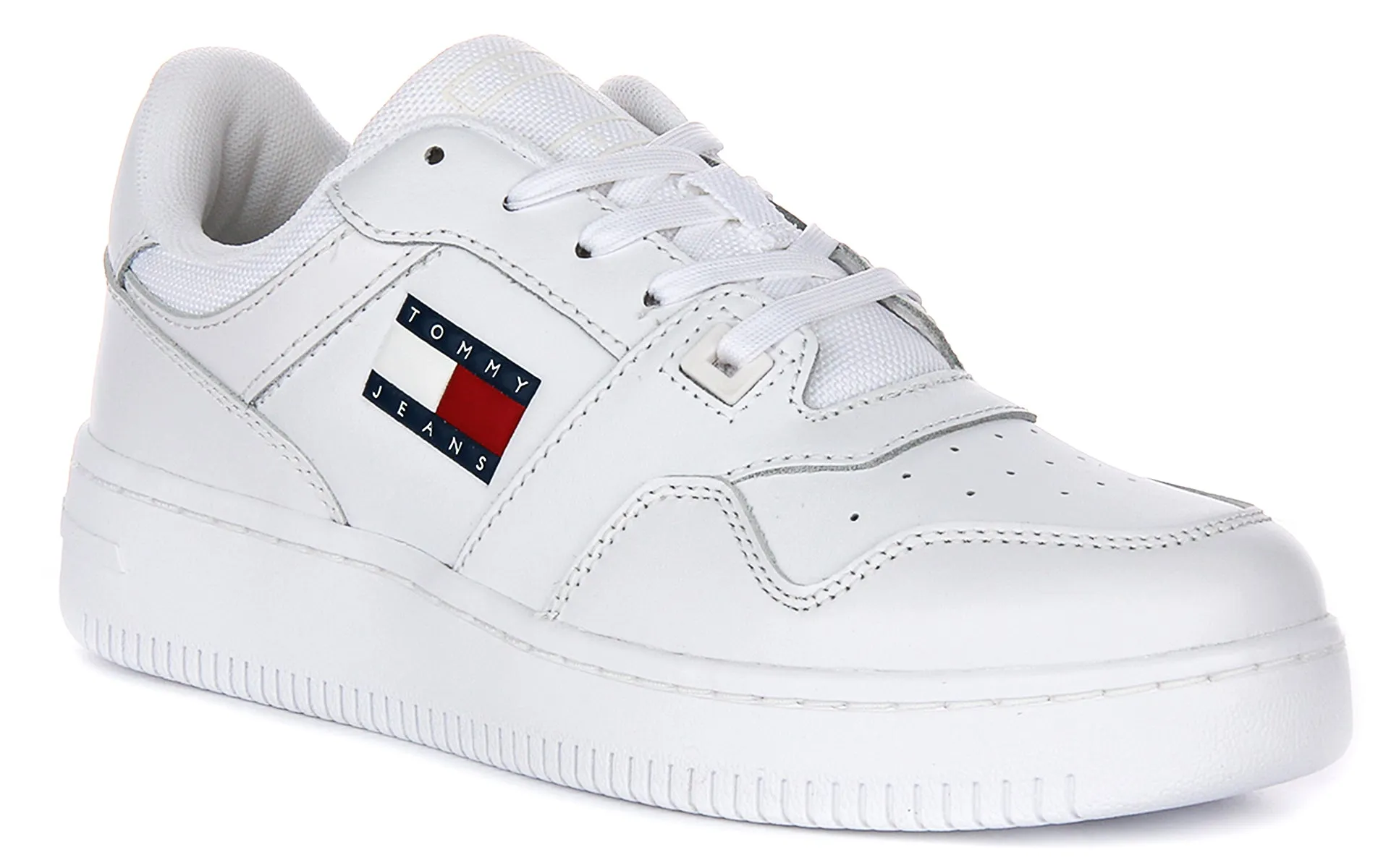 Rugged Design Tommy Jeans Retro Basket Sneaker In White For Women