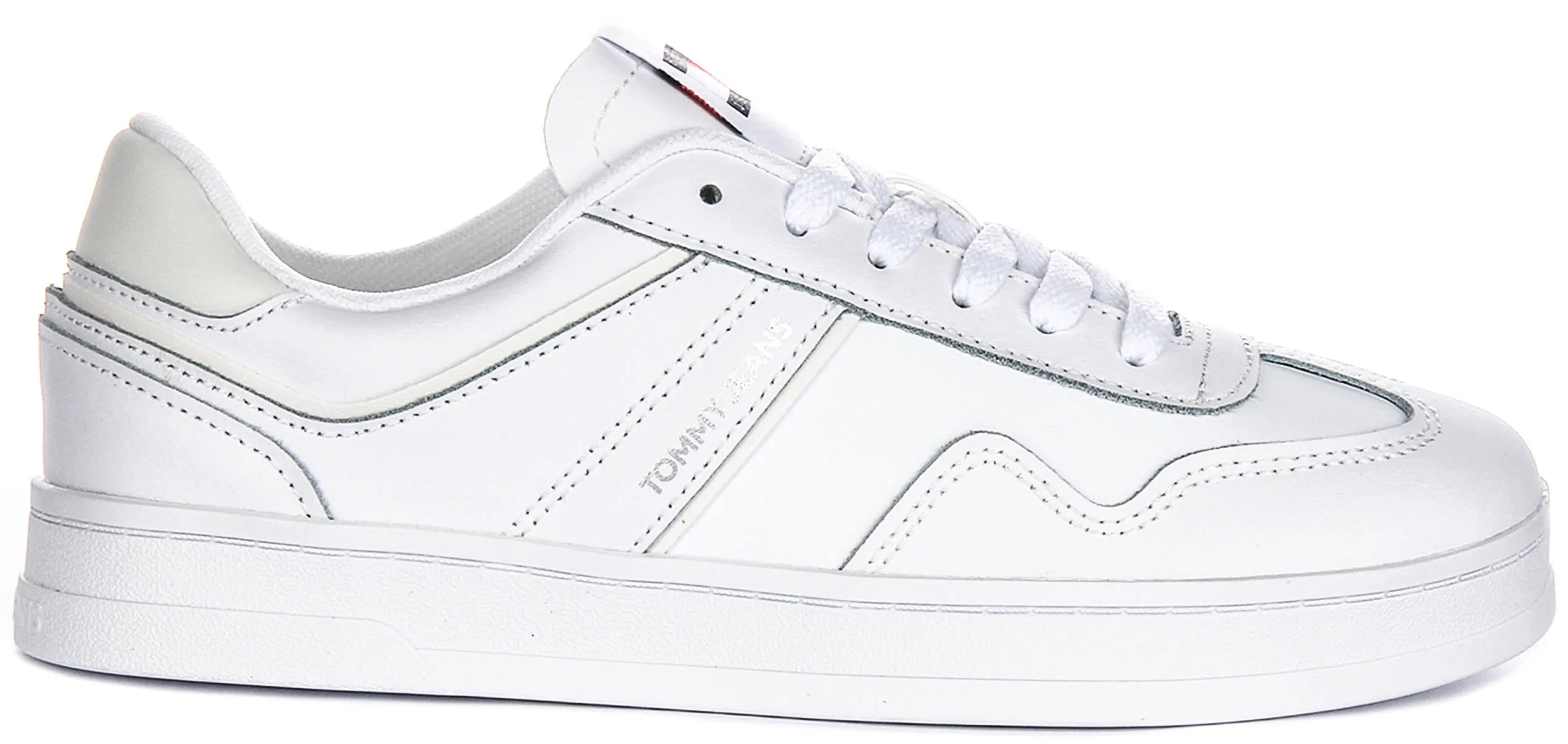 Tommy Jeans The Greenwich In White Silver For Women Sleek Profile