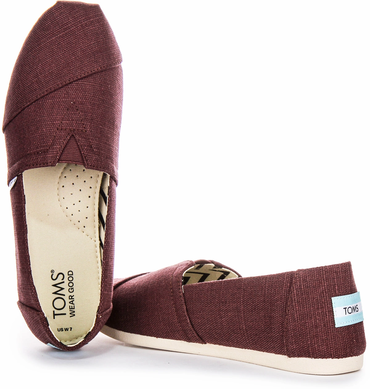 Toms Alpargata Heritage In Burgundy Travel Ease Fit