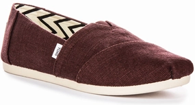 Toms Alpargata Heritage In Burgundy Instant Fit Walk Walk in Comfort
