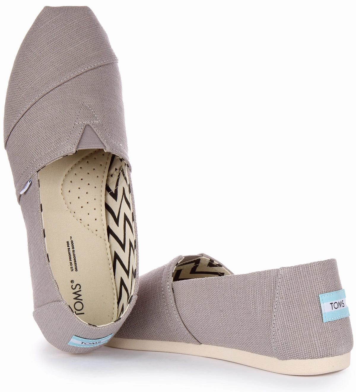 Toms Alpargata Heritage In Grey For Women Quick Fly Fit