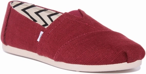 Toms Alpargata In Cherry For Women Step In Comfort Simple Walk Fit