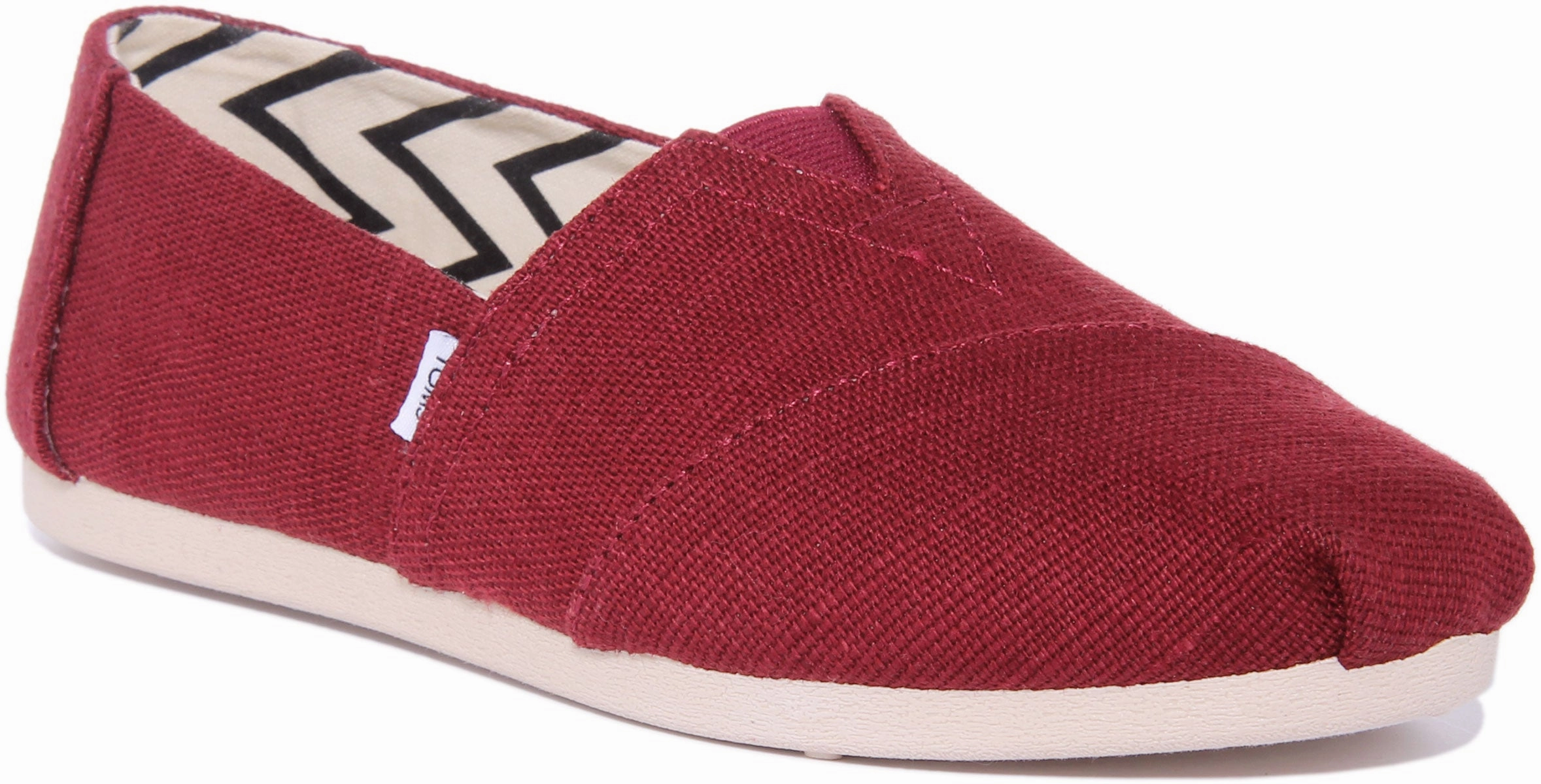 Step Training Toe spring shape aids in rolling transitions Toms Alpargata In Cherry For Women
