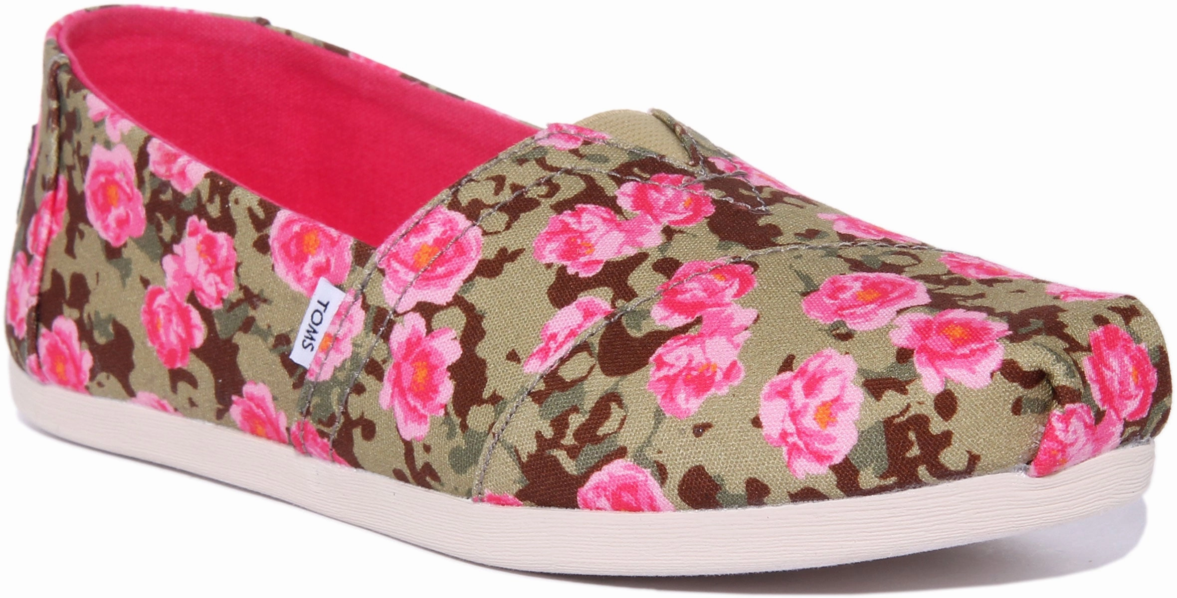 Training Motion Toms Alpargata In Green Floral For Women
