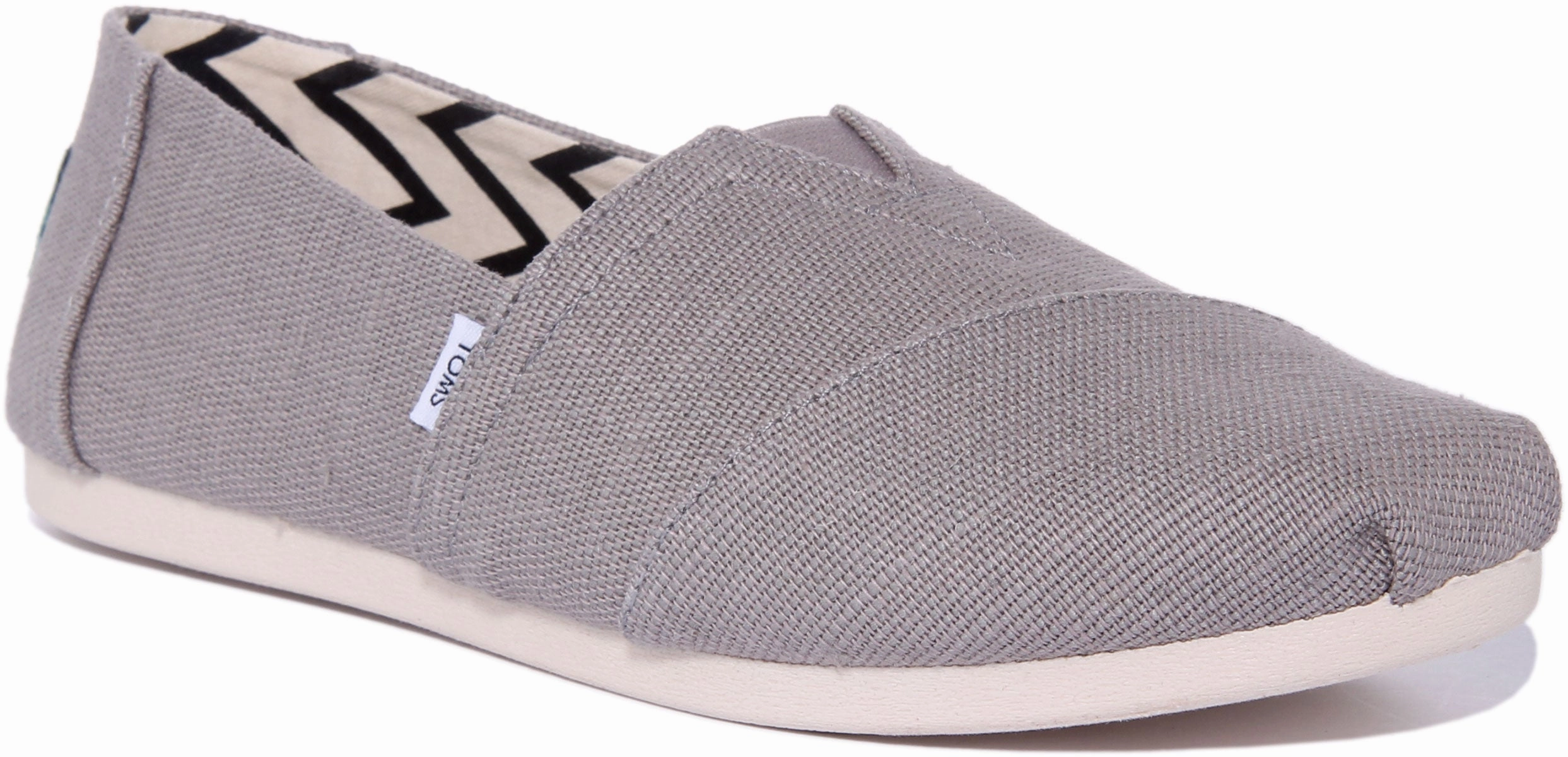 Toms Alpargata In Light Grey For Women Slip Fit Comfort Slip Fit Ease