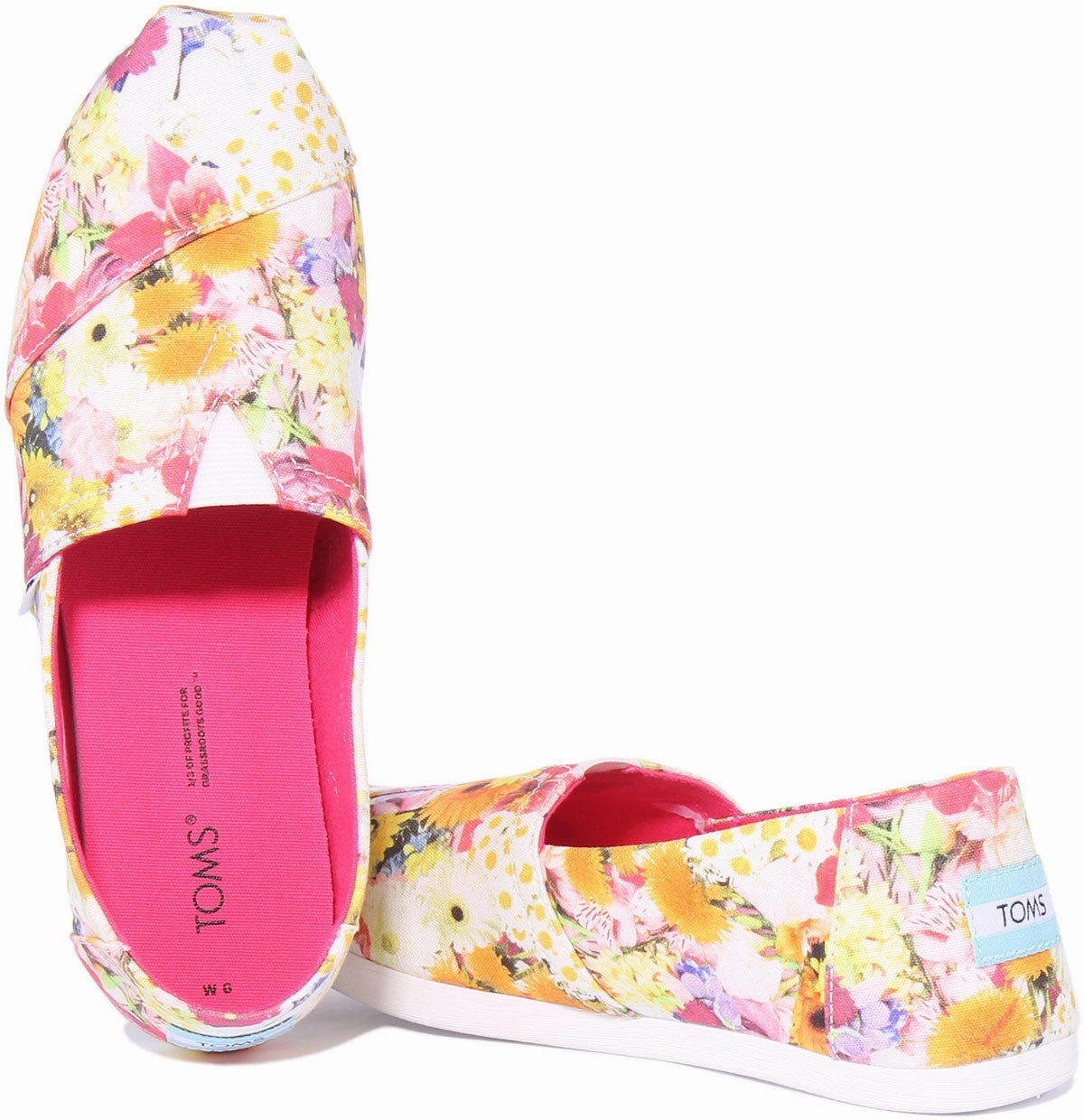 Toms Alpargata In White Floral For Women Soft Ease