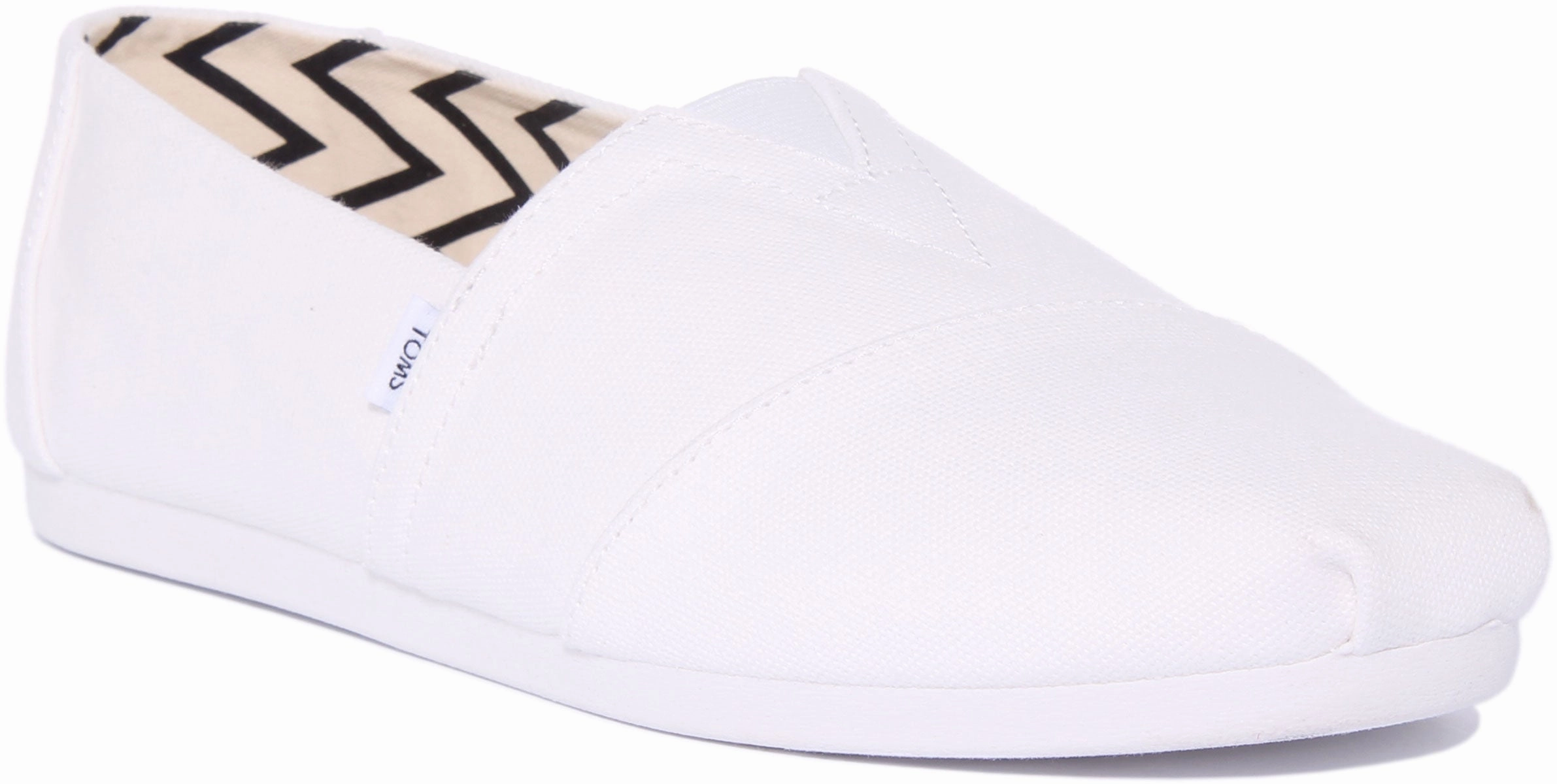 Tropical Feel Leaf Path Toms Alpargata In White For Men