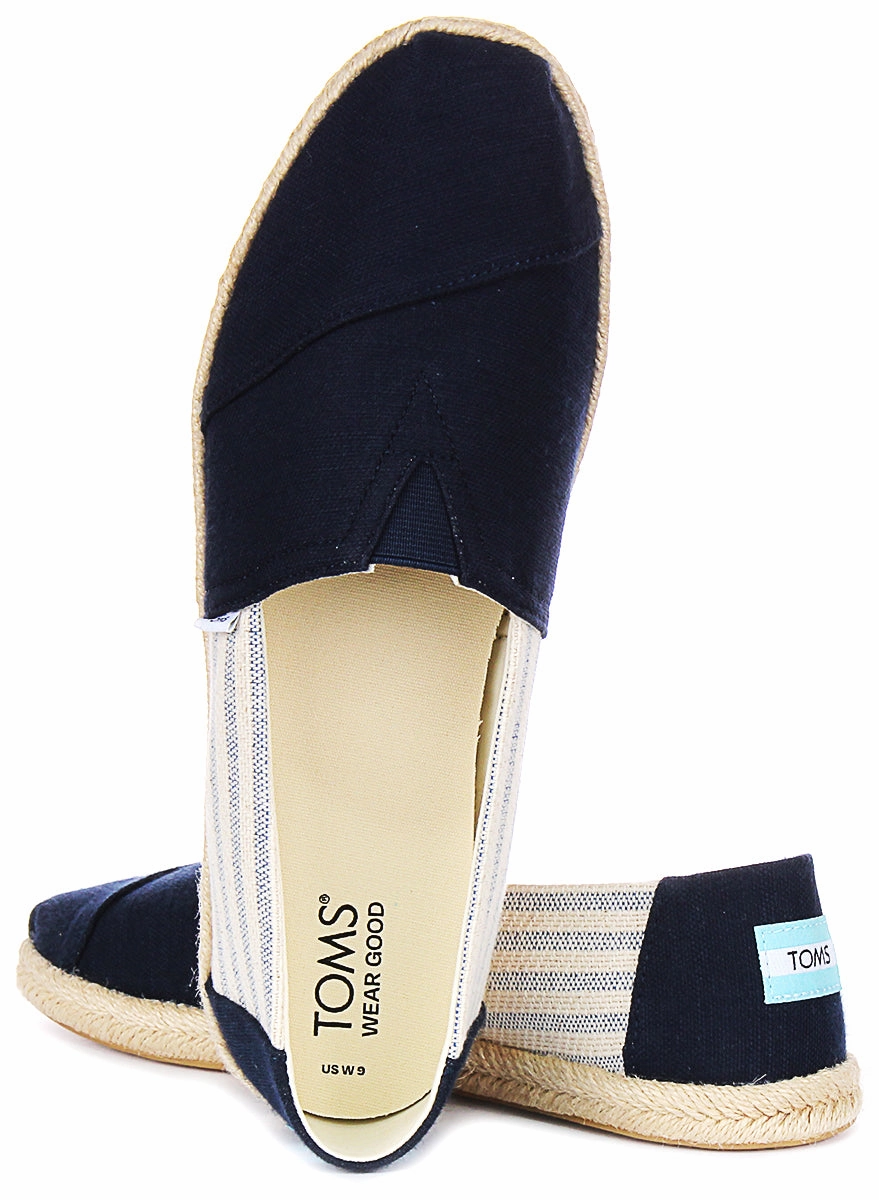 Toms Alpargata Rope In Navy Blue For Women Daily Ease Max