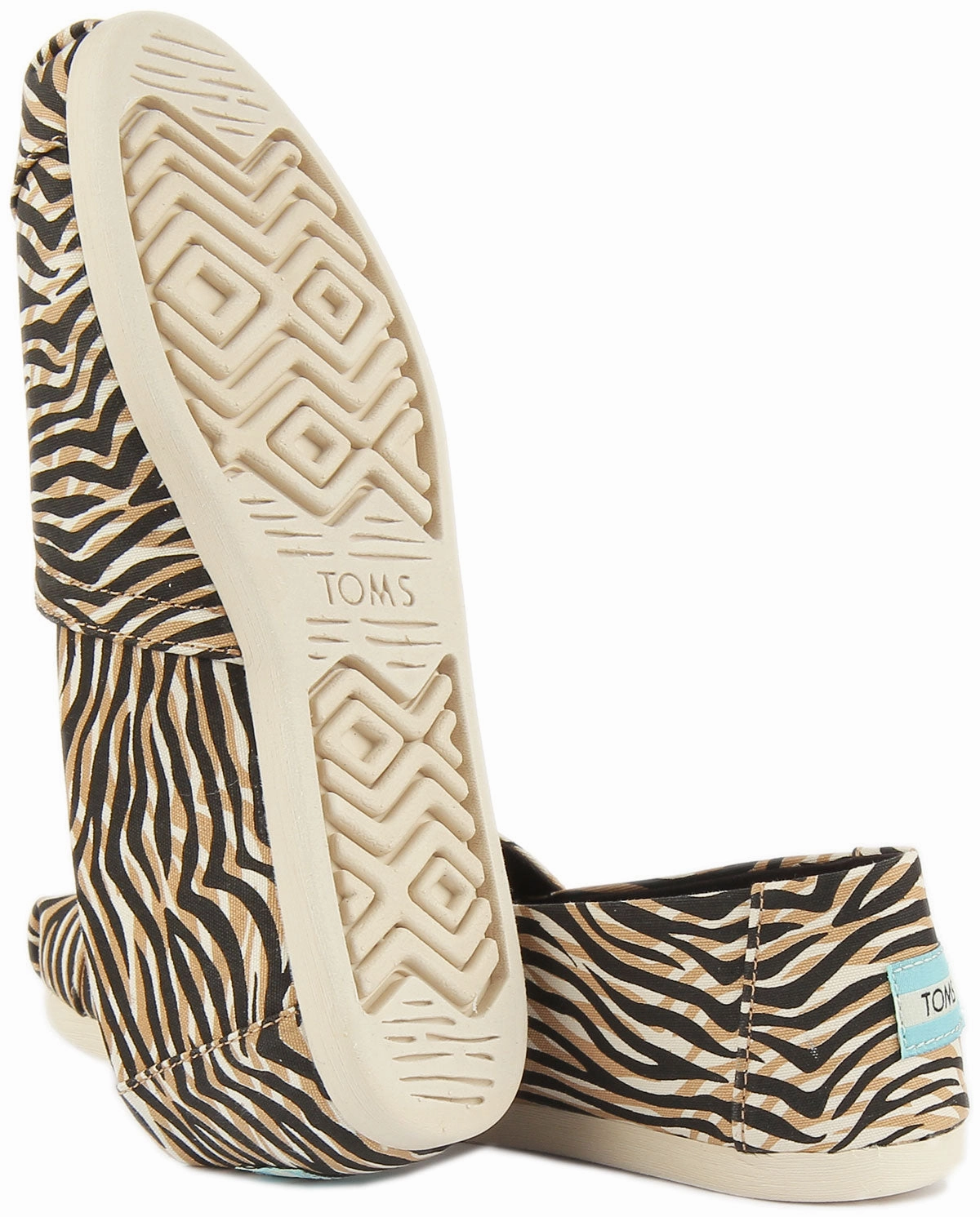 Toms Alpargata Shoes In Zebra For Women Light Rush