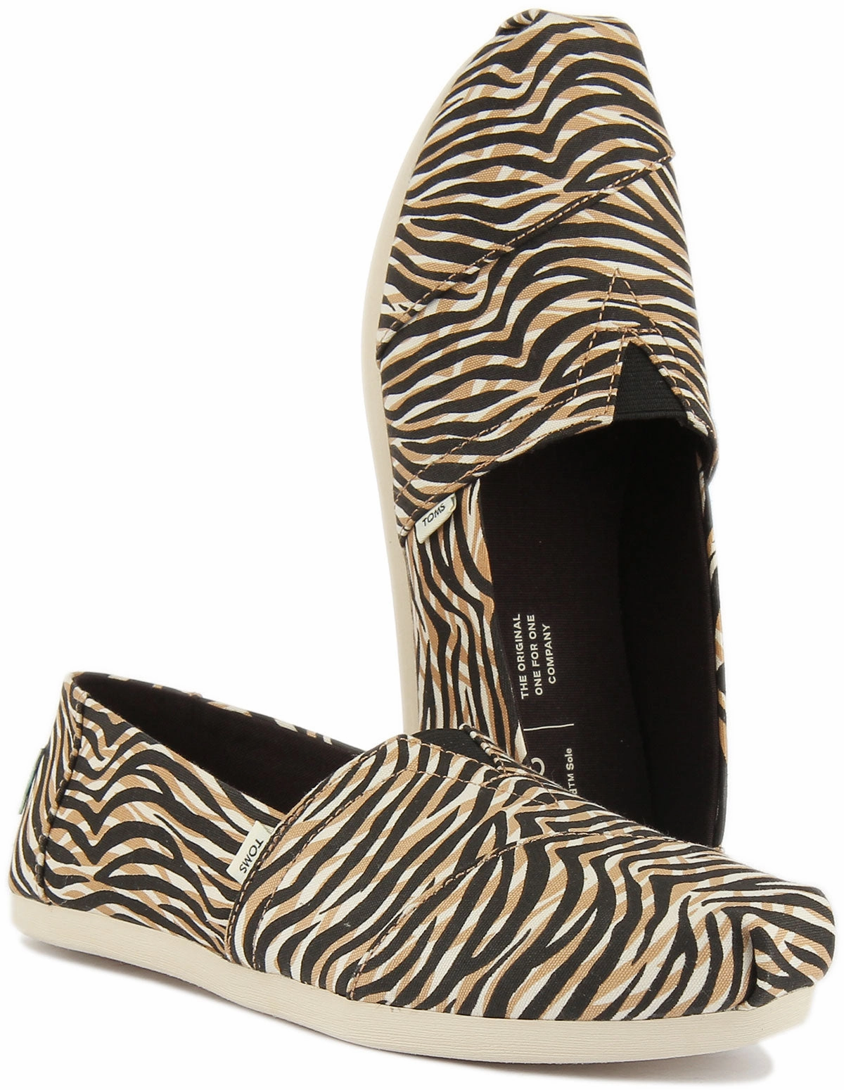 Toms Alpargata Shoes In Zebra For Women Light Rush