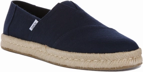 Train Hike Flex Step Toms Alpargatas Rope 2.0 In Navy For Men