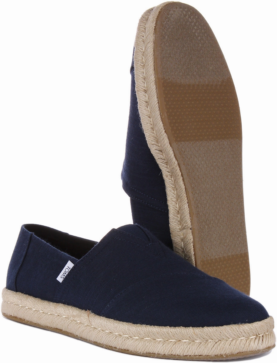 Toms Alpargatas Rope 2.0 In Navy For Men Pure Comfort