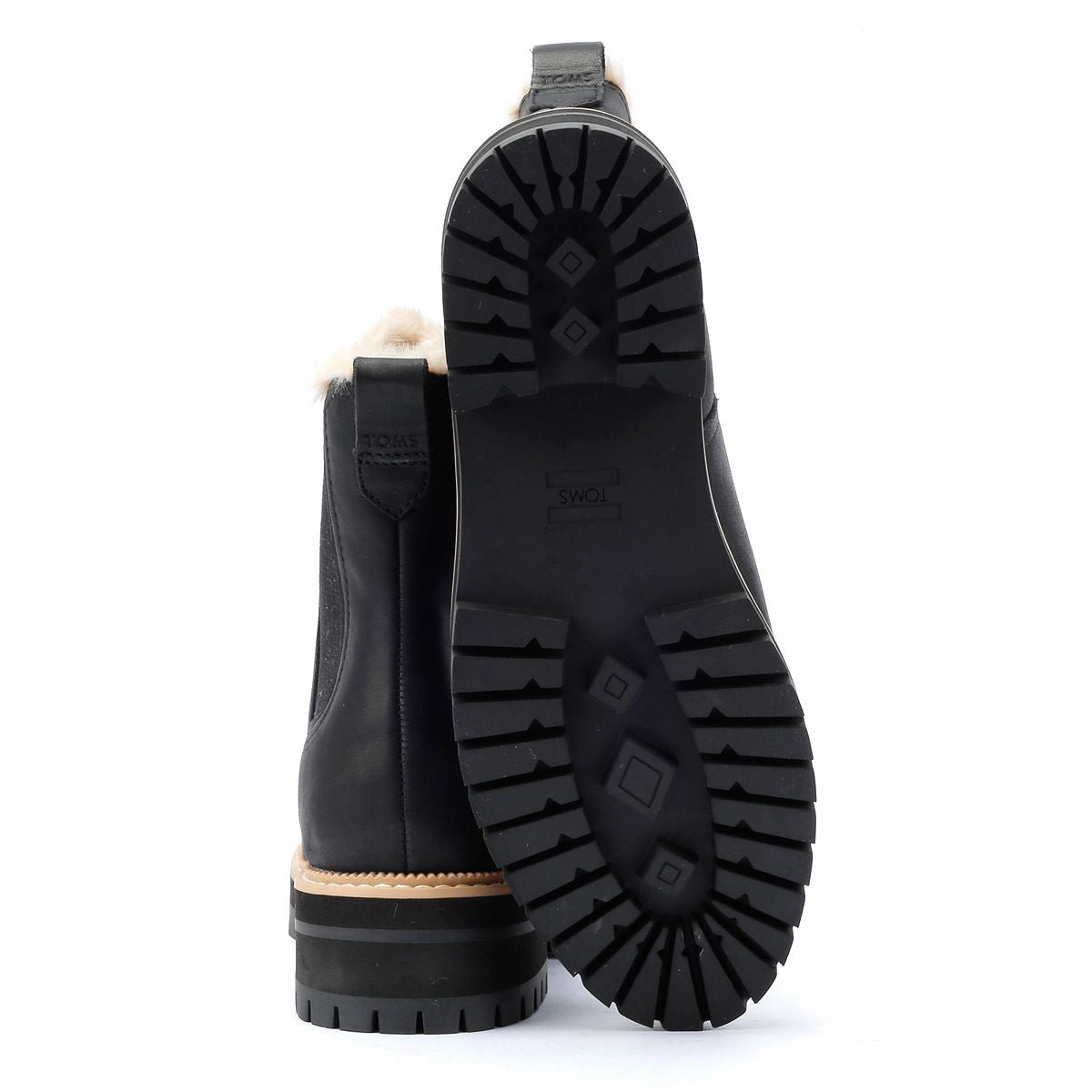 TOMS Bennet Nubuck Women's Black Boots Tech Lined