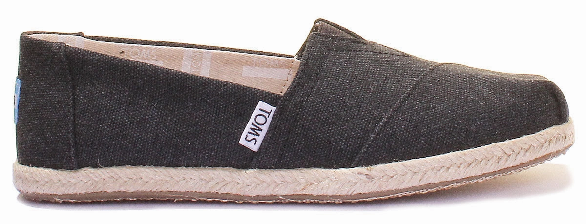 Toms Clas-W-Blk In Black Cushioned Comfort