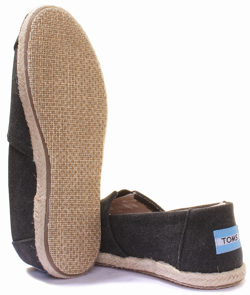 Toms Clas-W-Blk In Black Cushioned Comfort