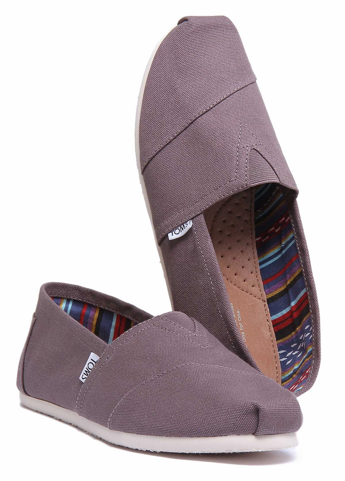 Toms Classic Slip On In Grey Classic Look