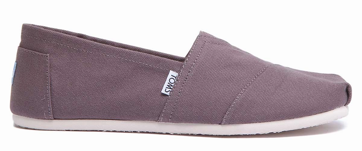 Toms Classic Slip On In Grey Classic Look