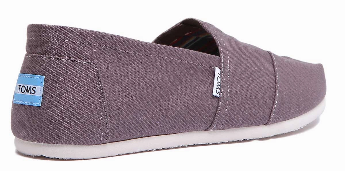 Toms Classic Slip On In Grey Classic Look