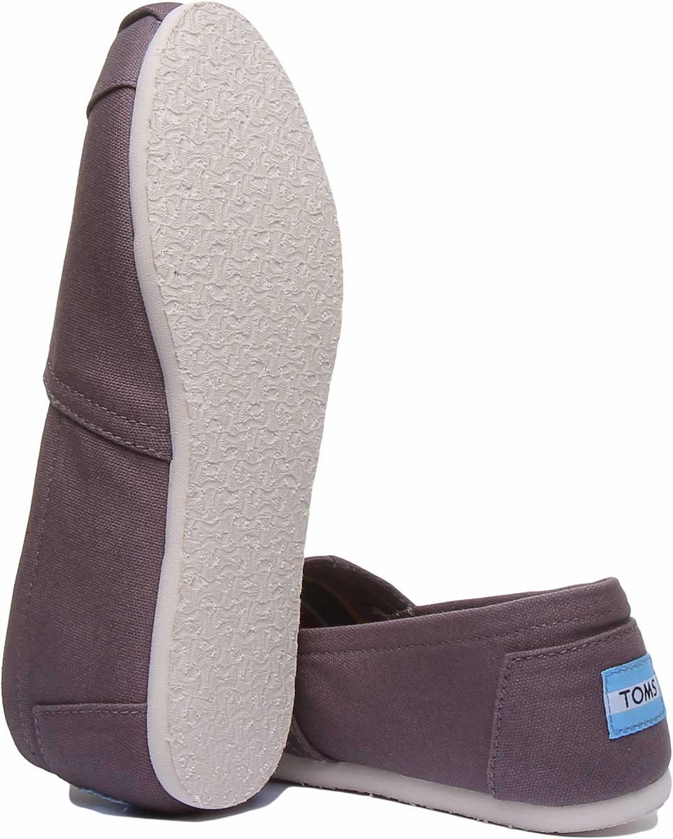 Toms Classic Slip On In Grey Ultra Ease