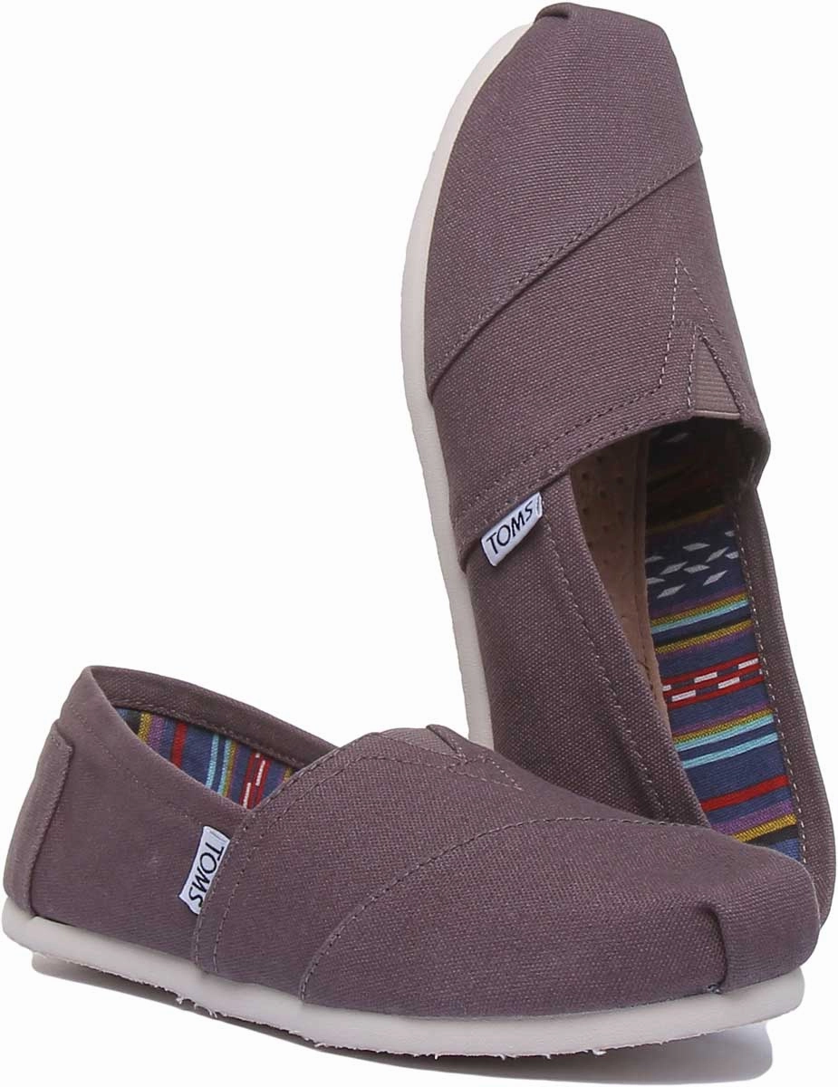 Toms Classic Slip On In Grey Ultra Ease