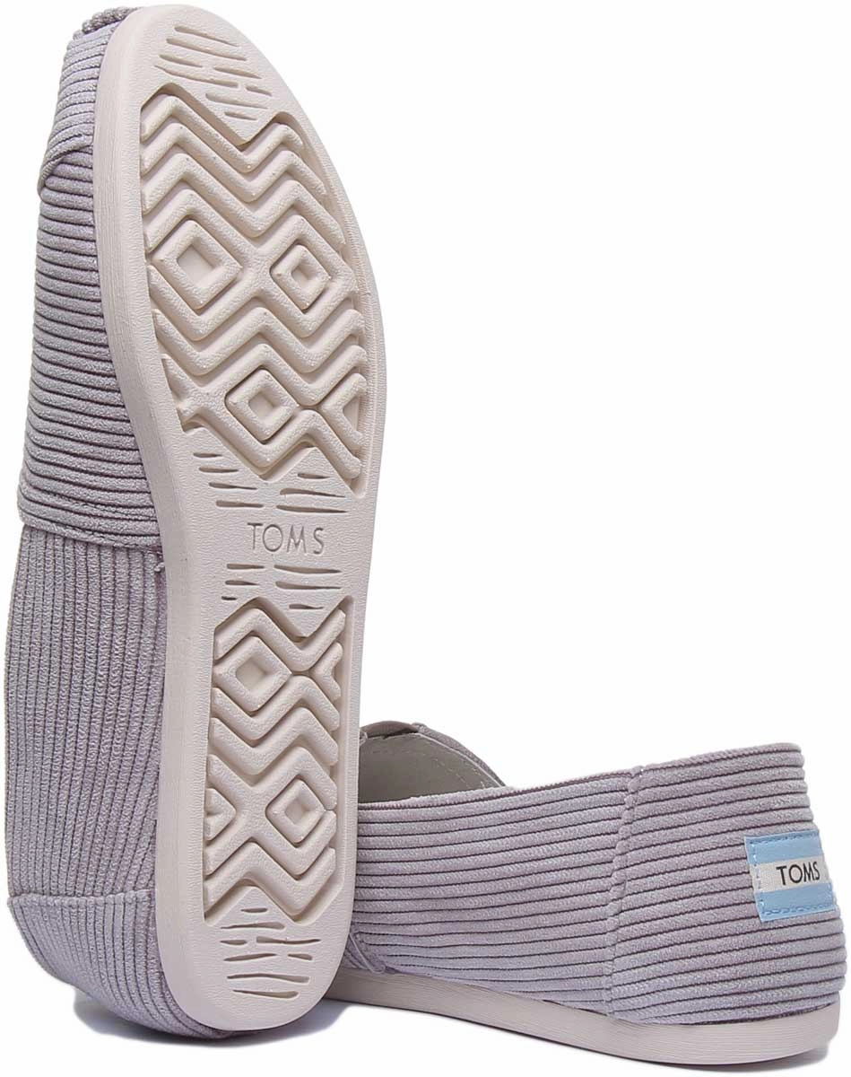 Toms Corduroy In Grey Daily Rush Fit
