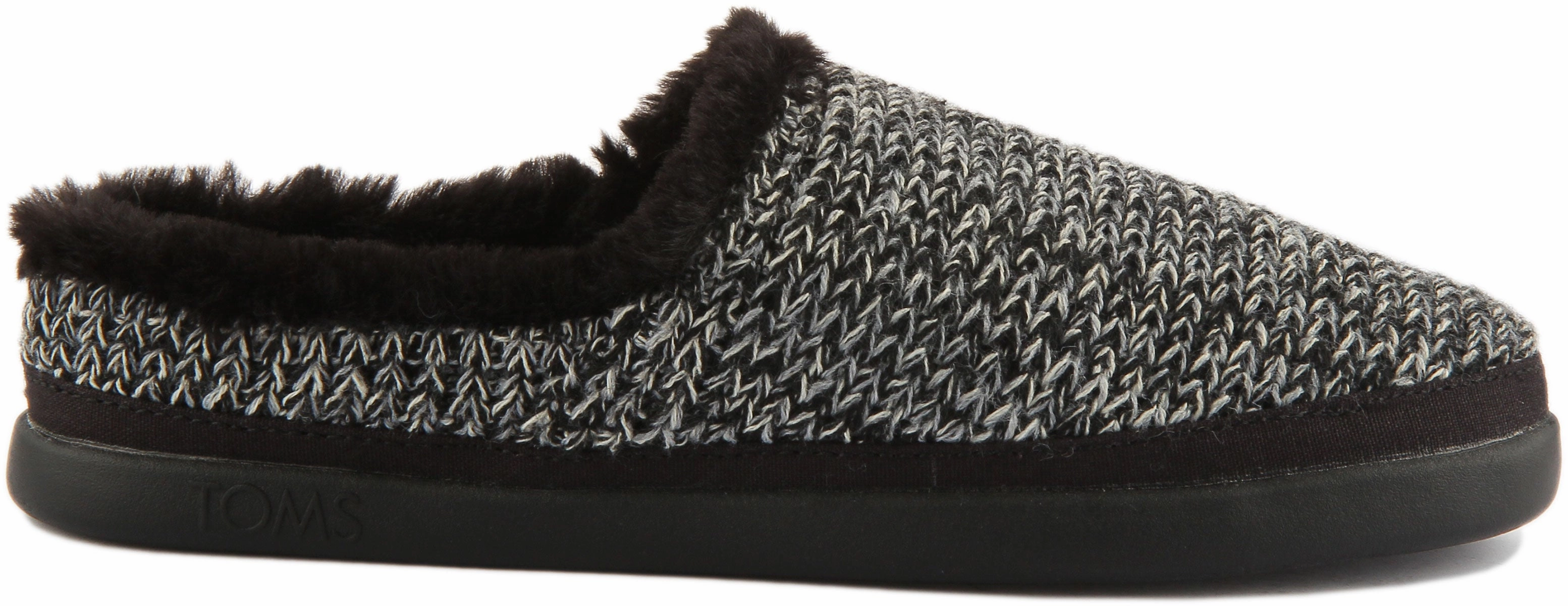 Toms Sage In Black Knitted Slipper For Women Urban Flow Air